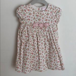 Janie and Jack Cap-sleeve White Corduroy Dress